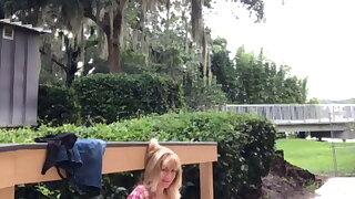 Public Paulina BUSTED While Naked + Playing Outside